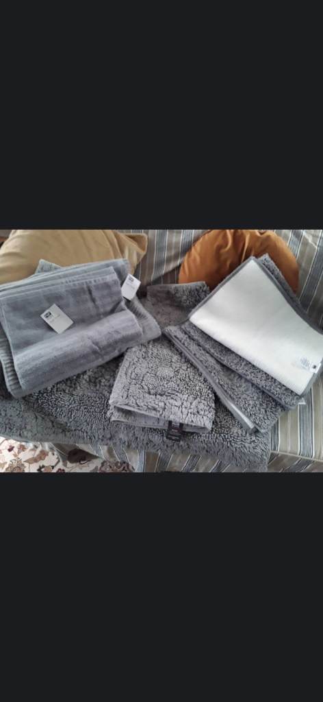 Bath mats and towels