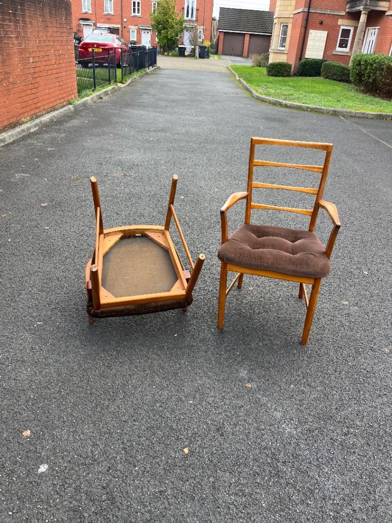 Pair of Macintosh carver dining chairs (delivery available)