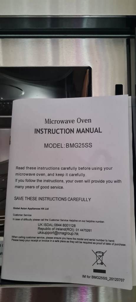 900 watt built in microwave.  Brand new. 