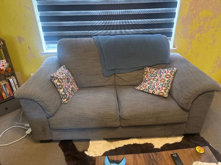 2 seater sofa grey 