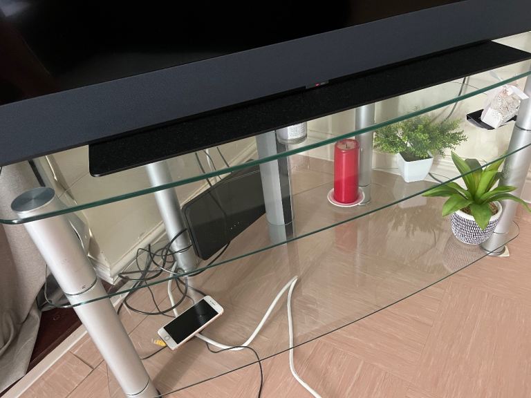 Glass tv stand 