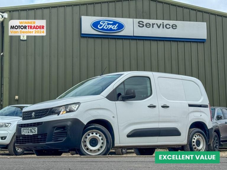 2023 Peugeot Partner SWB L1H1 Low Roof Professional Premium Plus Air Con Sensors EURO 6 Panel Van...