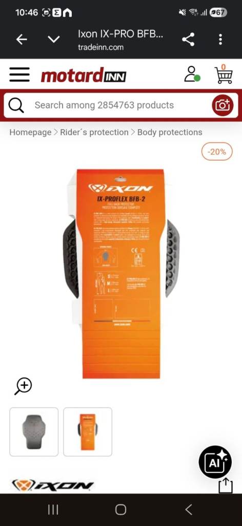 Ixon back protector 
