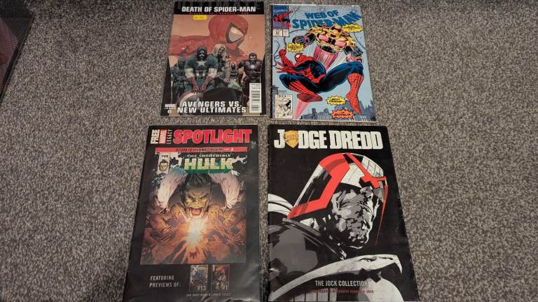 Spider-man, Hulk, Matvel, Judge Dread misc. Comics Collection