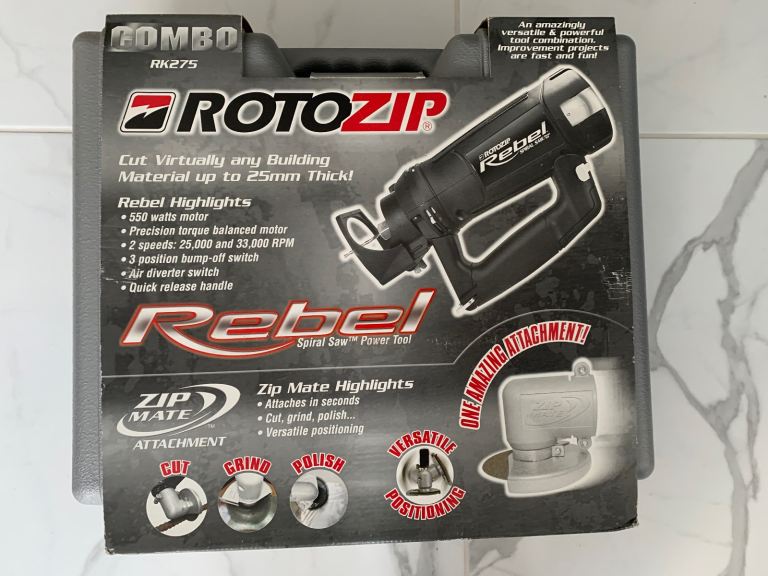 image for Rotozip Rebel Spiral Saw Kit & Accessories. Complete, unused, as new in original packaging. 