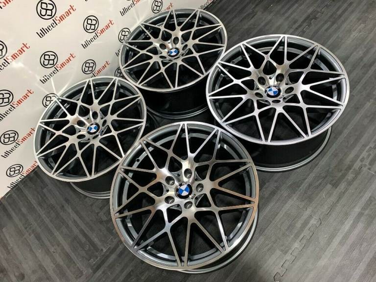 BRAND NEW 19" 20" BMW COMPETITION PACK STYLE ALLOY WHEELS - 5 x120 -GREY/DIAMOND CUT FINSIH