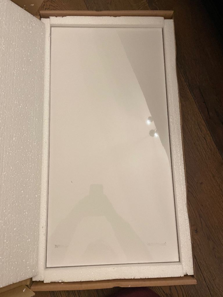 Large white ceramic tiles x6