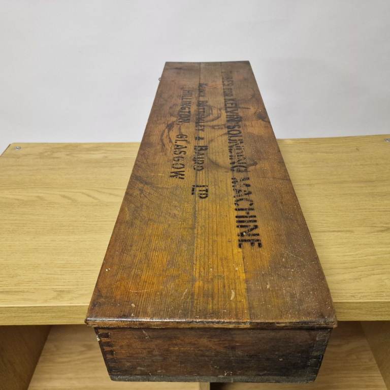 Antique Wooden Box – Kelvin Sounding Machine Tubes (Glasgow)