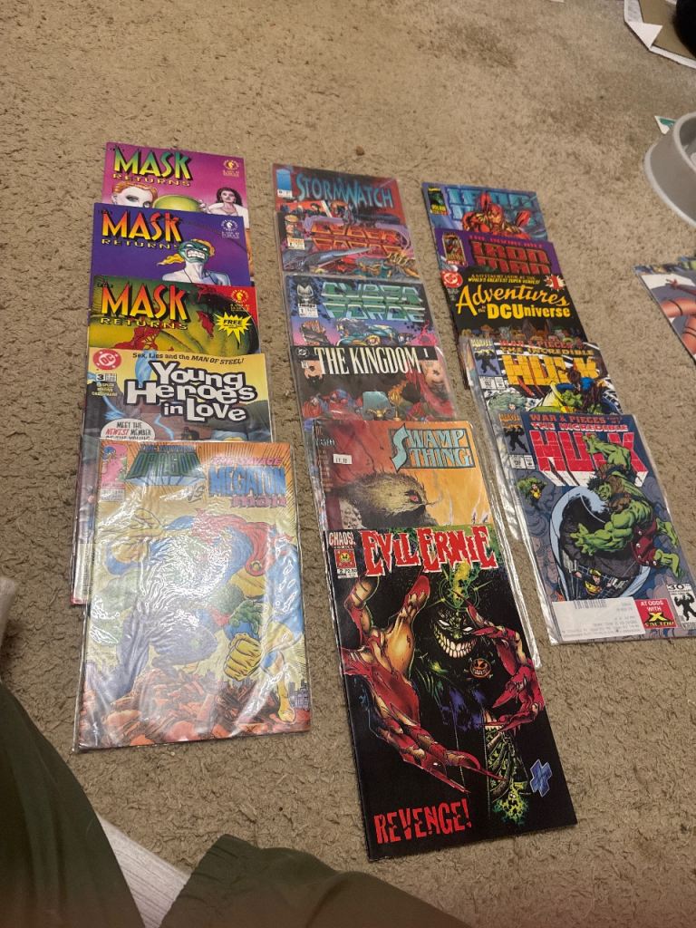 Dc / marvel comics superman Wonder Woman iron man hulk storm watch cyber force the mask etc