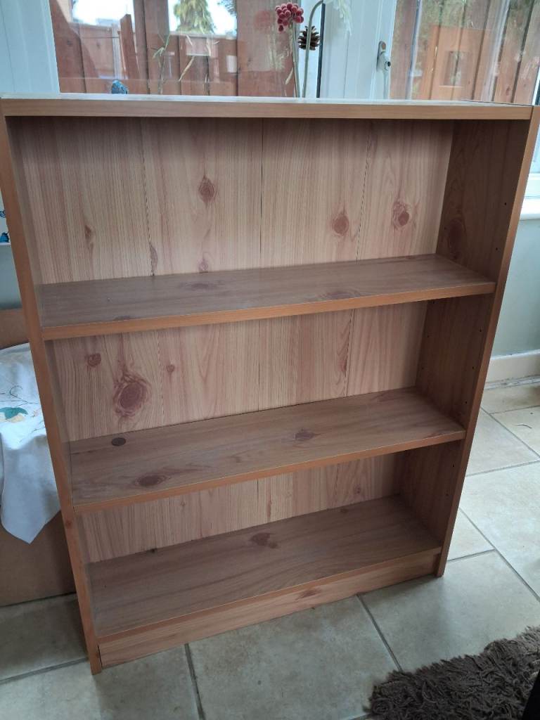 Wooden Bookcase - Good Condition, Three Shelves