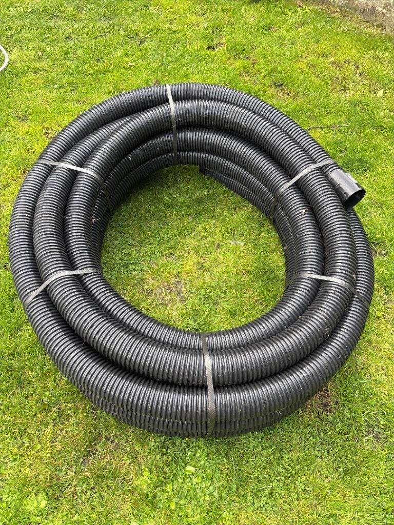 Black Corrugated Drainage Pipe Coil – As Good As New