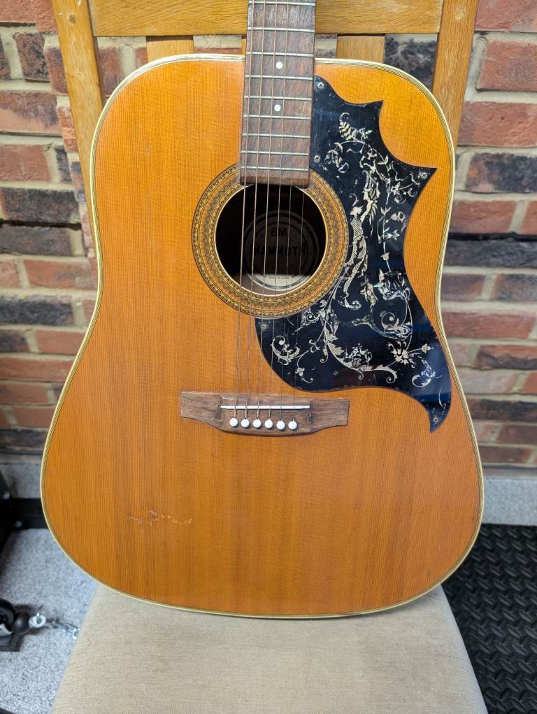 BM Mammoth 1970s Acoustic Guitar - Replica Gibson Hummingbird - Made in Japan