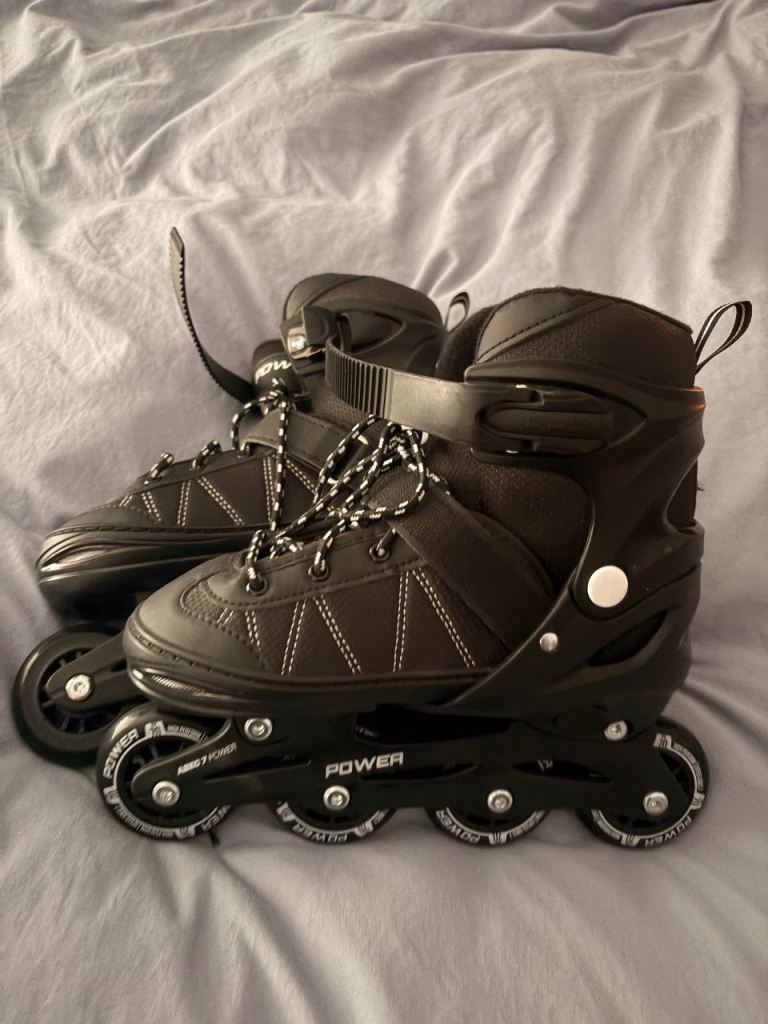 Power Inline Skates - Black, Size 2-4, like new