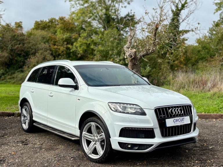 2014 Audi Q7 3.0 TDI 245 Quattro S Line Plus White Auto Diesel 7 Seats Facelift FSH ESTATE Diesel...