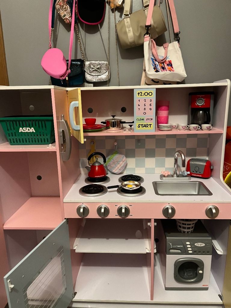 Large wooden toy kitchen