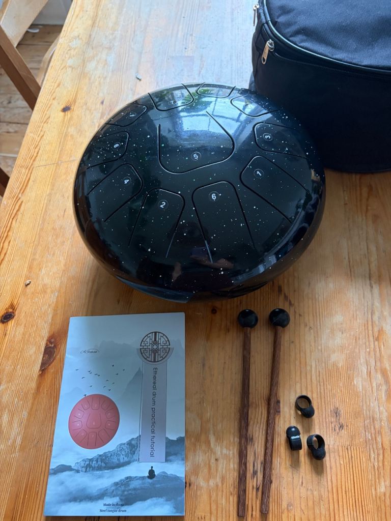 Steel Tongue Drum / Ethereal Drum 11 Note With Carry Case & Accessories