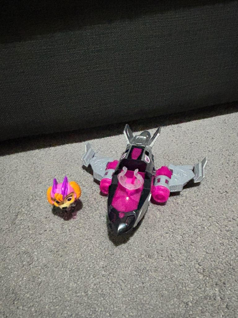 The Mighty Movie Aeroplane Toy with Skye Mighty Pups Action Figure, Lights and Sounds