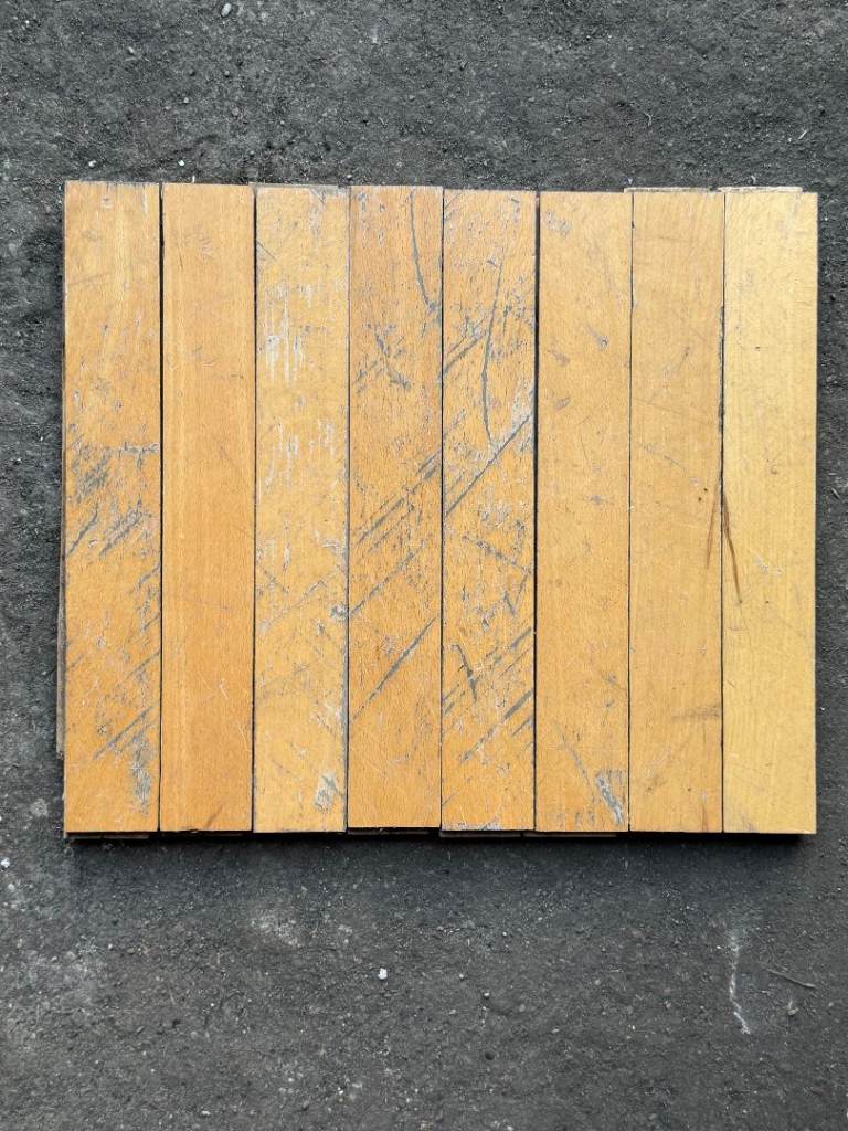 🌿GB355G — Reclaimed Beech GYM Parquet Flooring (35 × 5 cm) @wood_job_uk
