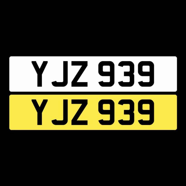 YJZ 939 - Dateless 3 digit NI Number Plate