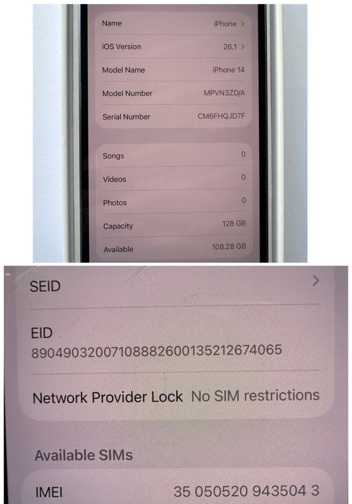 iPhone 14 – 128GB – Blue (Unlocked)