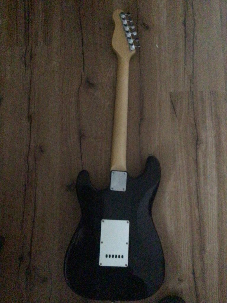 Encore E6 electric guitar in a black finish