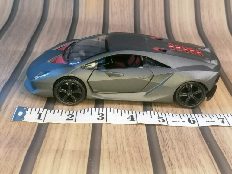 7-inch Lamborghini Sesto Silver Grey Car. 