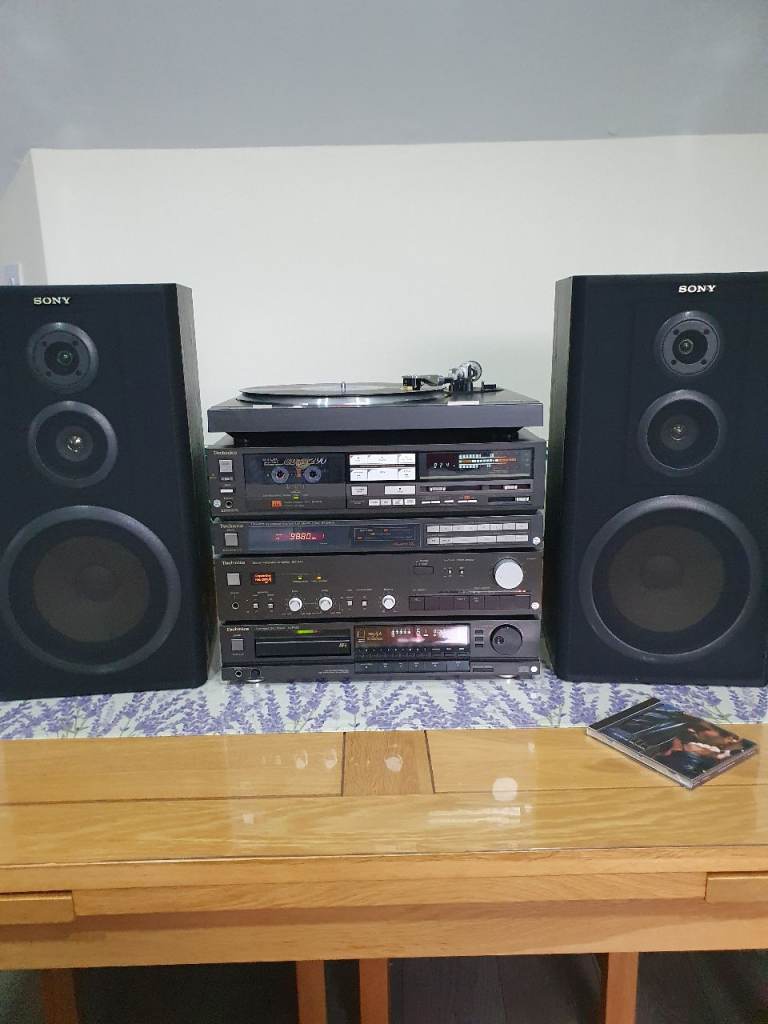 Technics vintage stereo stack system plus ➕️ Pioneer turntable 