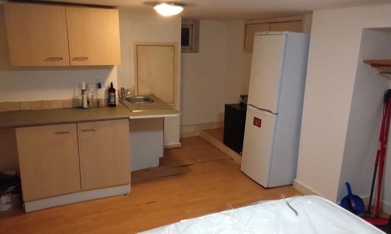 Basement studio flat