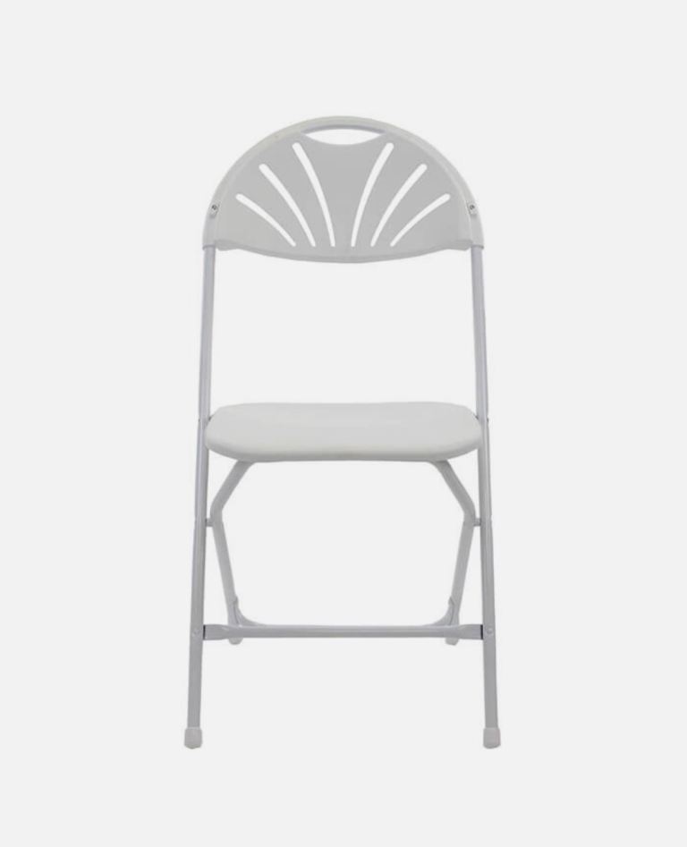 White folding chairs for hire 