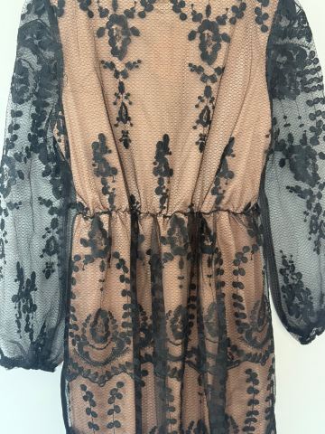 plus lace plunge skater dress Black Boutique Lace Plunge Skater Dress