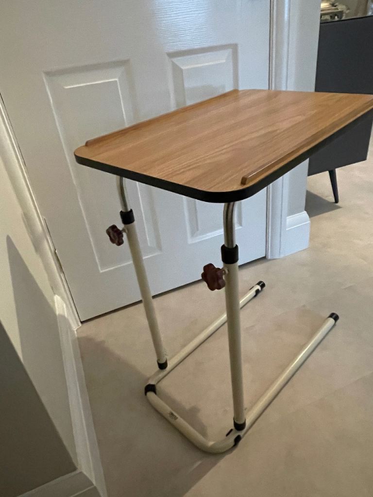 Alerta Portable Over Bed Table Height Adjustable Table Tray Mobility