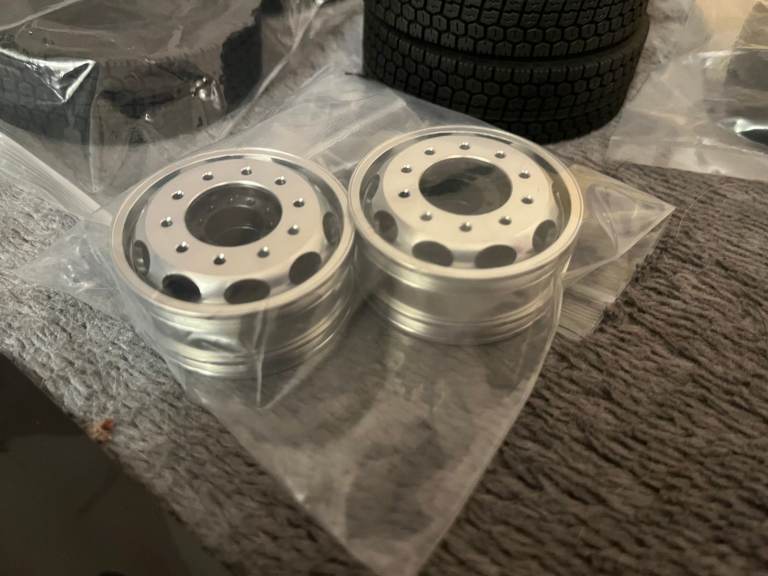brand new tamiya 1/14scale ALLUMINIUM UPGRADES WITH TYRE UPGRADES. JOBLOT 