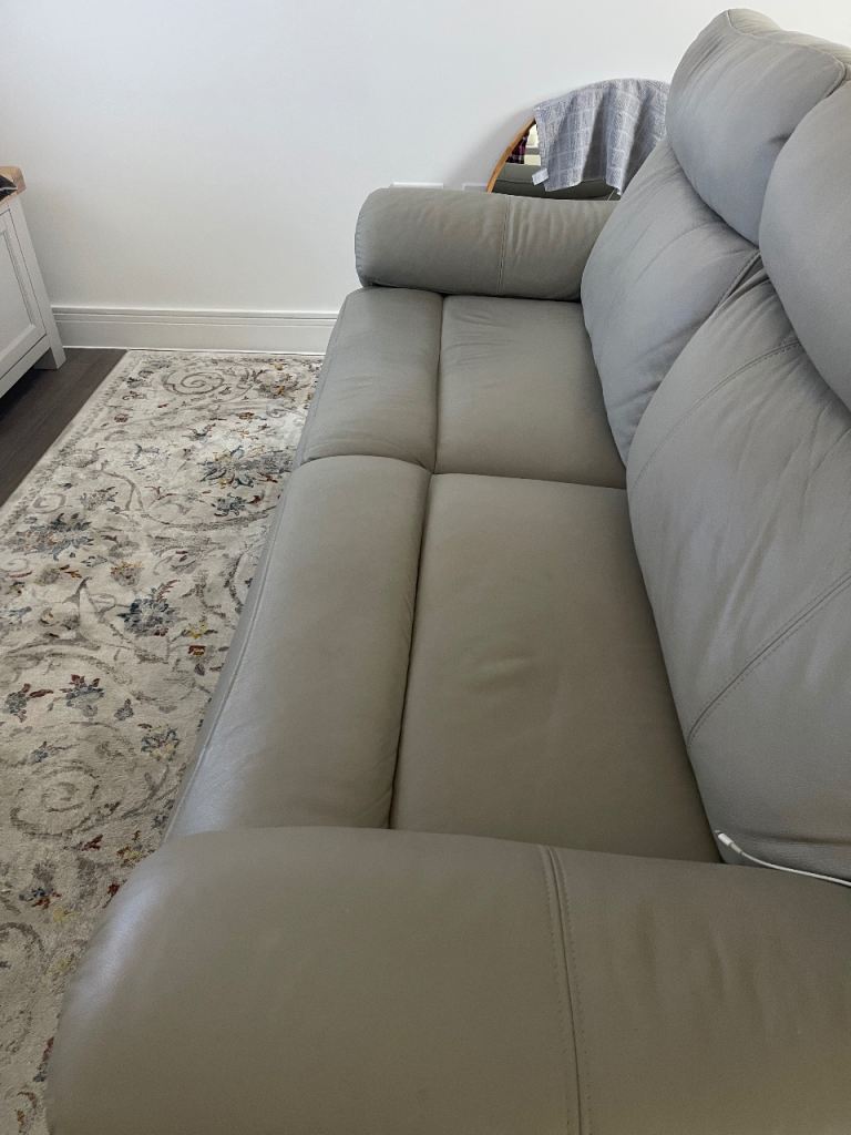 leather sofa with power