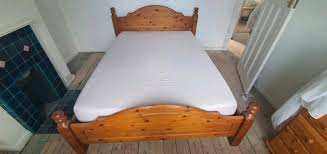 Strong Pine Double bed and mattress, delivery for extra