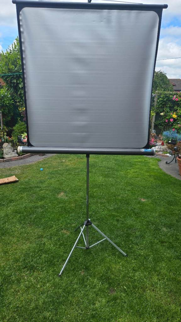 Boots Silvered Projector Screen on Tripod Stand