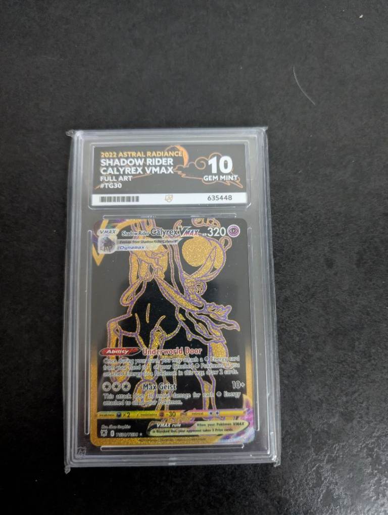 Pokémon TCG Shadow Rider Calyrex VMAX Astral Radiance TG30/TG30 Ace 10 Gem Mint