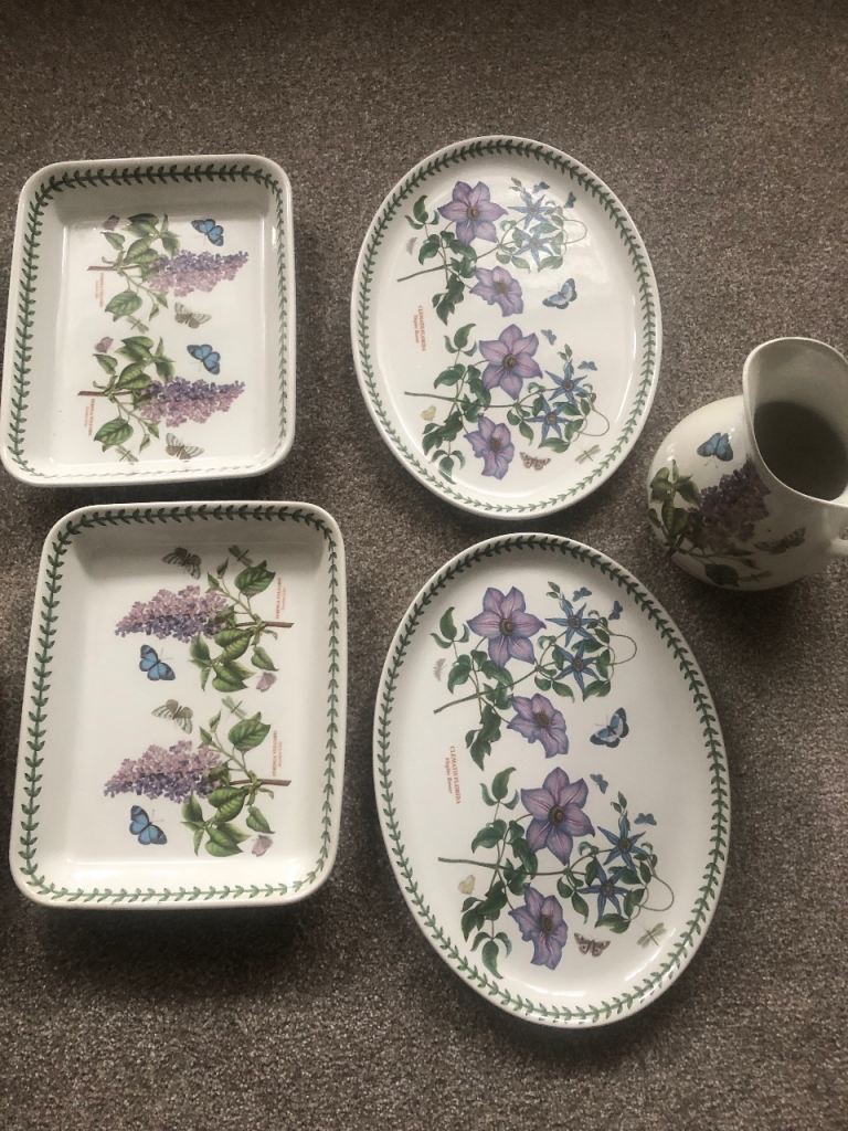 Portmeirion Pottery Dinnerware & Storage Jars Set - Good Condition