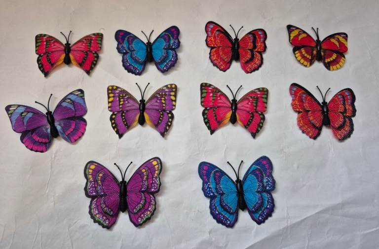 NEW Magnetic Butterflies Small x10