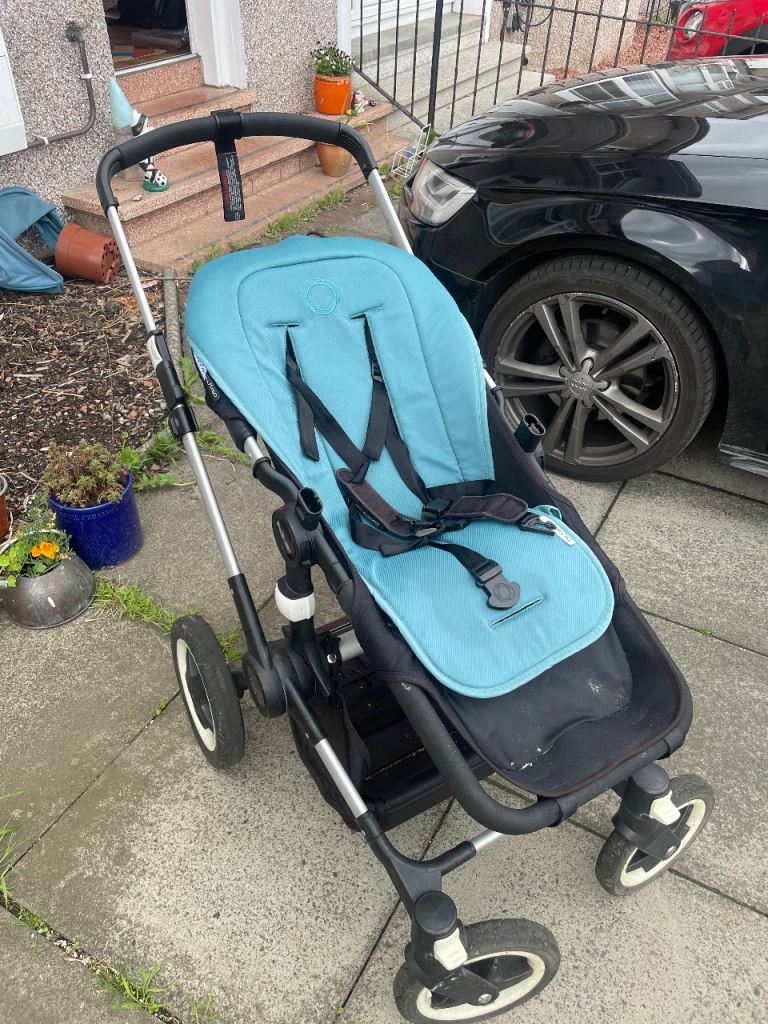 Bugaboo buffalo blue baby buggy