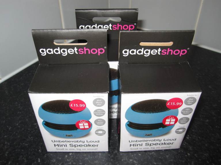Gadget Shop Blue Mini Capsule Speakers x 3