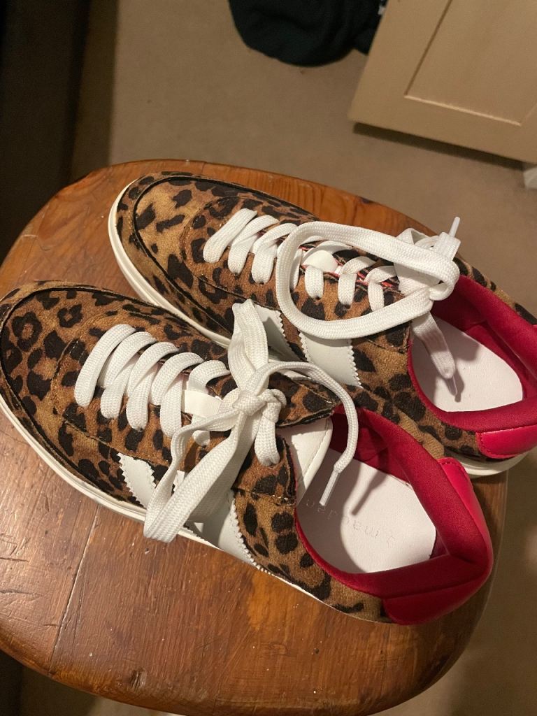 image for Leopard print chunky trainers 