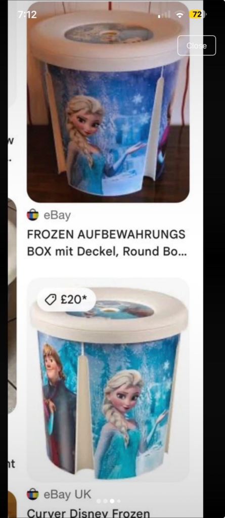 Frozen Snow Queen  Storage Tub with 39.29 × 39.29 × 40.1 cm