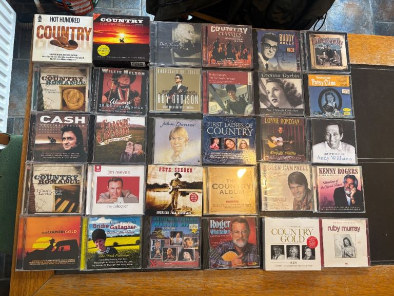 Country music CDs assorted 30 off. 