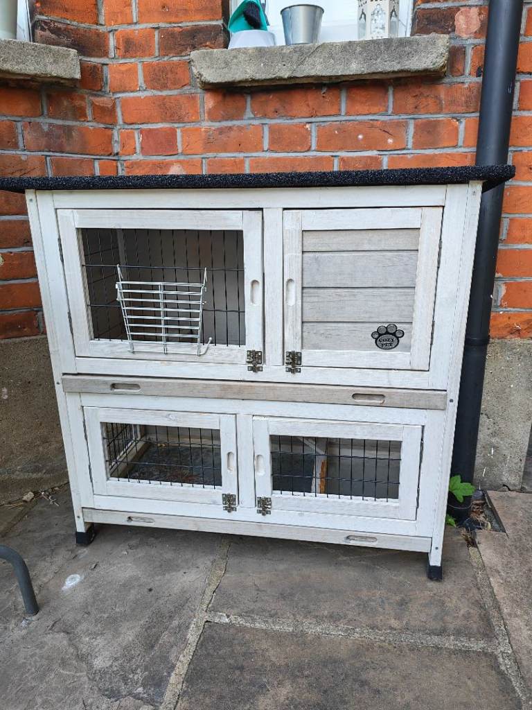 Rabbit Hutch/Cage with Accessories, Carrier & Soft Bed – Bundle