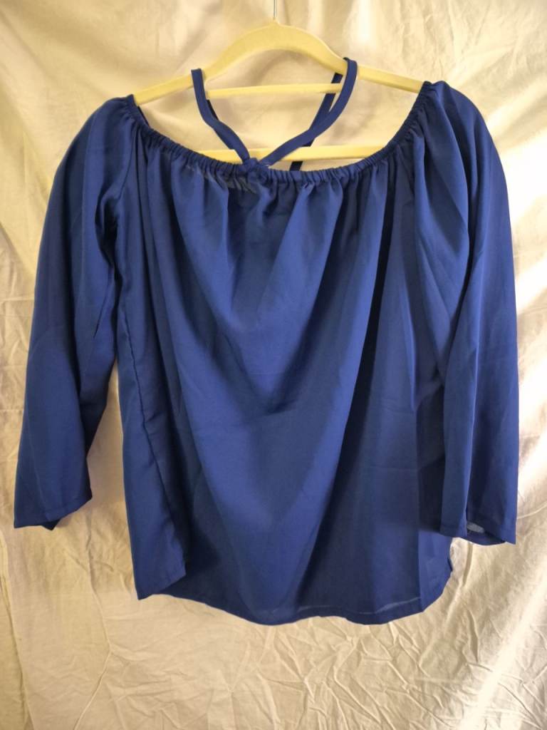 New my dress room blues top size l