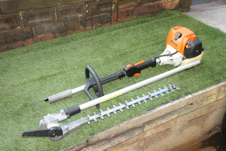 STIHL KM130R Combi Engine with HL135 Hedge Trimmer attachment