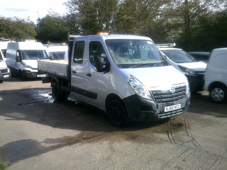 Vauxhall Movano 7 SEAT CREW TIPPER,2016,66 REG,SILVER,ONLY 63,000,VERY CLEAN VAN