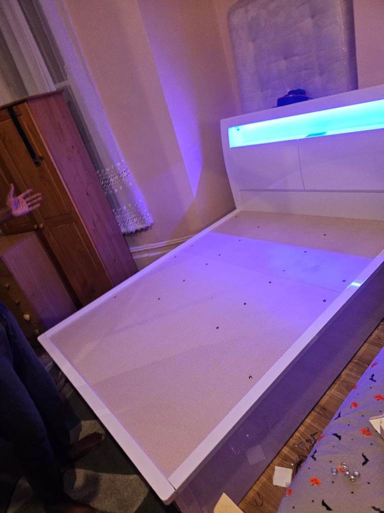 Brand New Ottoman Bed High Gloss Storage Gas Lift Single Small Double King Size Bed Frame