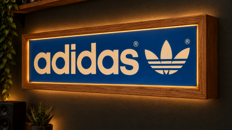 Adidas retro Logo Light Box Sign – As Good As New