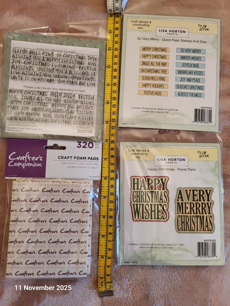 Large selection of stamps, dies, stencils and craft foam pads